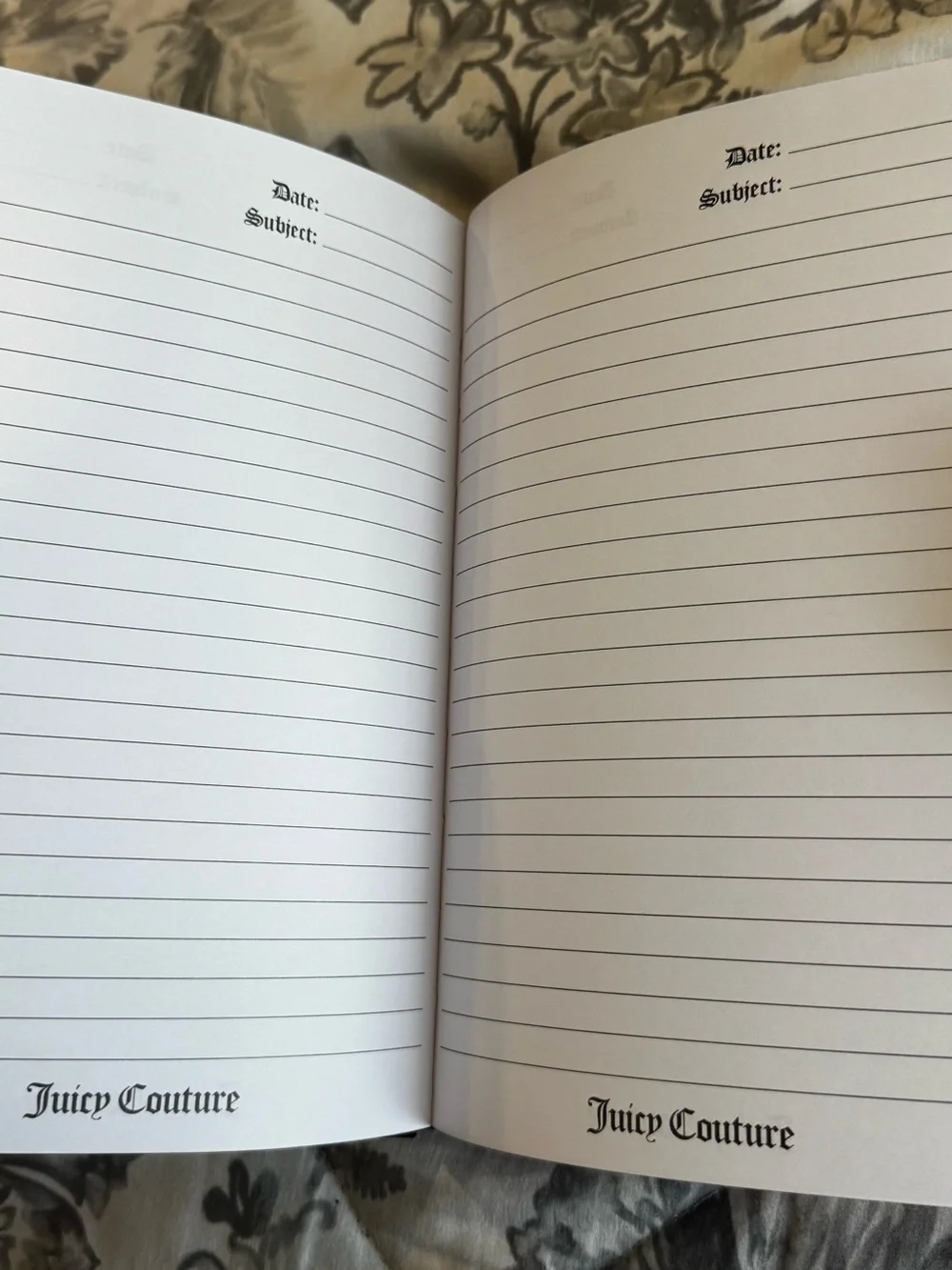 Juicy Couture Black Journal with Pink and Gold Crown Pen